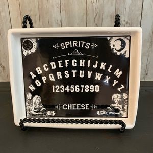 Magenta Ouija board cheese appetizer plate